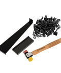 Pro DIY Ready Flooring Installation Kit For Vinyl Laminate And Hardwood Floors With Thirty 4 In 1 Expansion Spacers hammer block bar