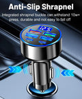 Six In One Car Charger With Voltmeter Display 120W Powerhouse Fast Charge QC3 0 PD Ports USB C Lighter Adapter For iPhone