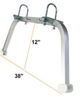 Ladder Stabilizer Heavy Duty Aluminum Extension Accessory for Roof Gutter Guard Cleaning Tools Ladder Stand Off Wing Span and Wall Ladder Hooks with Non Slip Rubber Bottom Pad Patent, 12x38 inch