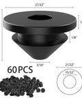 Heavy Duty Black Rubber Cable Railing Grommets For Metal Posts 60 Pack Protective Sleeves product dimensions