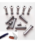 EDC Knife Screws And Rivets Pack Of 10 Sets Stainless Steel 304 Fasteners for knives, bags, and crafts