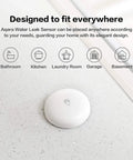 3 Pack Water Leak Sensor Kit With Zigbee Connectivity For Smart Home Alarm Systems, Smart Water Detector For Leak Alerts, Requires Hub Not Compatible With Other Brand Hubs, 2.4GHz WiFi Required, white sensor for bathroom and kitchen