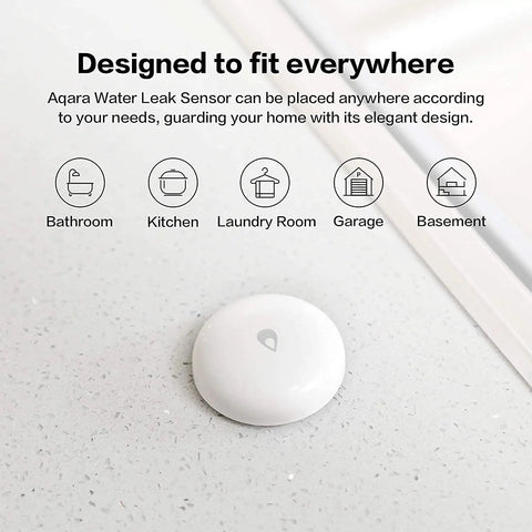 3 Pack Water Leak Sensor Kit With Zigbee Connectivity For Smart Home Alarm Systems, Smart Water Detector For Leak Alerts, Requires Hub Not Compatible With Other Brand Hubs, 2.4GHz WiFi Required, white sensor for bathroom and kitchen