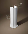 Archer Pedestal Base in White For Vitreous China Bathroom Lavatory Upgrade That Feels Right With Archer Basin Sets And All The Related Accessories K 2357 0 One Size, shown with dimensions 27 3/4'' height, 7 5/16'' width
