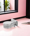 Heavy Duty Glass Door Hinges For 3-6mm Glass Thickness, Zinc Alloy Silver Finish, Seamless Opening And Smooth Operation, No-Fuss Cabinet And Shower Door Hardware For Bathroom on glass door