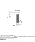 Technical drawing of a Pack Of 20 True Titanium Socket Head Machine Screws, 0-80 Size, One Quarter Inch UNF, Grade 2 CP Titanium.