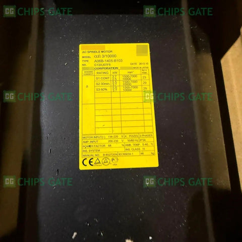 New Servo Motor A06B-1405-B103 1 Piece Ready To Ship Industrial Grade Servo For CNC And Automation High Torque Precise Positioning Durable Build Plug And Play With A06B Drives Great Value For Repairs Or Rebuilds, yellow label