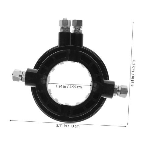 Rotary Coupler Tire Changer Tool For Quick Tire Removal And Installation Air Valve Adapter, black color, dimensions shown