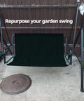 Outdoor Replacement Swing Seat Cover For Patio Swing And Bench Heavy Duty Canvas Waterproof Chair Cushion 54 Inch Long fitted