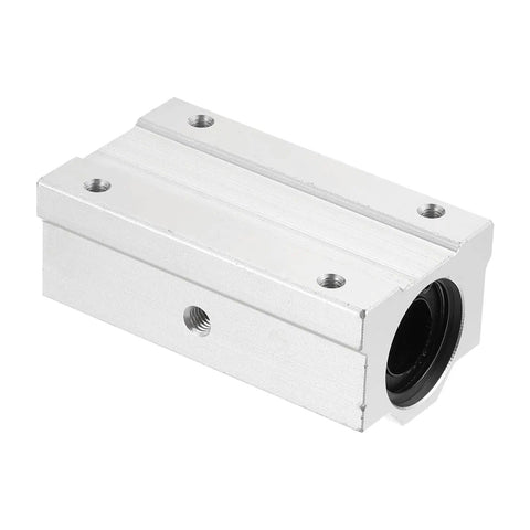 Smooth Ride SCS16LUU Linear Motion Ball Bearing Slide Bushing Set For 16mm Round Shaft built with heavy-duty aluminum block.