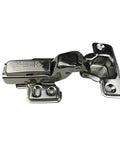 Stainless Steel Cabinet Door Hinges For Furniture, Heavy Duty, 105 Degree Opening, 88 Degree Close, shiny silver color, close-up view