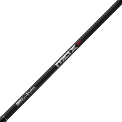 Close-up of 6 Ft 6 In Max SX Spinning Rod And Reel Combo Size 3000 showing Max SX graphite rod with branding.