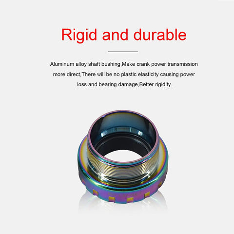 Rock Solid Aluminum Bottom Bracket 37x24T for mountain and road bikes, sealed bearing BB, waterproof, colorful finish