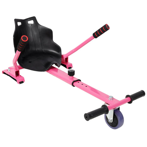 Hoverboard Seat Attachment For Kids And Adults, Adjustable Sturdy Go Kart Frame Fits 6.5, 8, And 10 Inch Hoverboards, in Pink