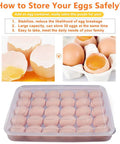 Two Pack Large Capacity Deviled Egg Carrier Tray With Lids Holds 60 Eggs Total Clear Plastic Egg Holder filled with eggs
