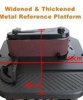 450W Electric Oscillating Spindle Sander And Belt Sander Combo With Five Heavy Duty Sanding Sleeves Adjustable Tilting Table top view showing 40cm reference platform.