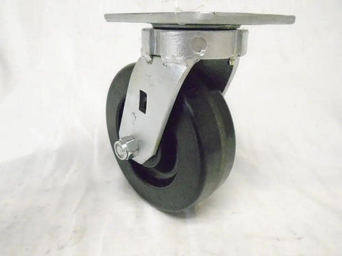 Tough As Nails Six Inch By Two Inch Kingpinless Phenolic Caster Kit with swivel wheel for heavy-duty toolboxes.
