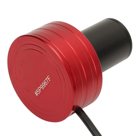 2MP Astronomy Eyepiece Camera for Telescopes, 1080P USB Digital Capture, compact red and black design, rear view