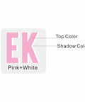 Image showing personalized initials 'EK' in pink with white shadow on Personalized Wet Dry Mesh Bag Water Resistant Pool Pouch And Travel Organizer For Bachelorette Parties Girls Trip Bridesmaids Makeup And Toiletry Bag Custom Initials Or Name.