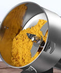 Electric Grain Mill Grinder For Home Use And Small Biz Multigrain Dry Milling Machine Stainless Steel with ground yellow spice