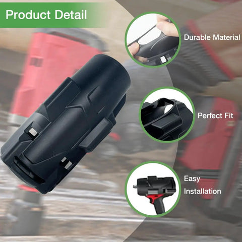 Protective Boot Cover Fits M18 FUEL 1/2 Inch High Torque Impact Wrench 2967-20 OneKey Version Friction Ring Compatible Easy Install Keeps Dust And Dirt Out And Extends Tool Life., black protective boot cover for 1/2 inch impact wrench