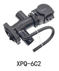 XPQ-6C2 Washer Drain Pump Motor Replacement Kit for Front Load Laundry, black plastic drain valve assembly