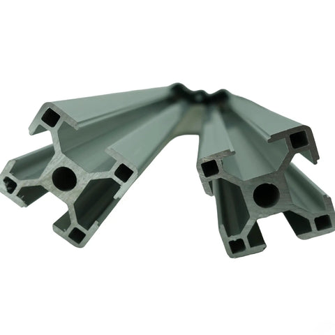 30mm By 30mm Smooth Lite T Slot Aluminum Extrusion 400mm Length Built For DIY Frames Super Durable Anodized Aluminum Profile With Lightweight Strength And Corrosion Resistance For Your Next Build, angled view