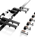 Bypass Sliding Barn Door Hardware Kit For Double Wooden Doors On One Track 6.6 Ft Rail Combination Track Mode Overlap