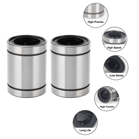 Dual Pack LM35UU Linear Bearings Glide Smooth As Butter With Next Level Precision For CNC Routers 3D Printers And Shop Fabrication Projects Featuring Heavy Duty Steel Bushings That Handle Daily Grind Effortlessly