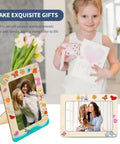 Picture Frame Painting Craft Kit For 4x6 Photos, 10 Unfinished Wooden Frames, 12 Color Pens, 4 Sheets Crystal Diamond Stickers