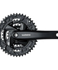Altus FC-M371 170mm Crankset With 9 Speed 48 36 26T Riveted Chainrings Square Taper JIS Spindle Black Aluminum 2 Piece Design