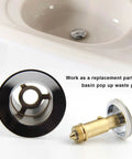 Slick Pair Of Solid Brass Basin Sink Drain Plugs With Smooth Push Pop Up Mechanism Rust Resistant Click Clack Stopper bathroom fitting