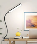 Clip On LED Desk Lamp With Eye Caring Light And Metal Clip 11 Brightness Levels And 3 Color Modes USB Powered 5W Reading Lamp on desk