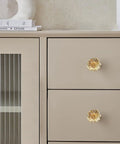 Top Shelf Gold Cabinet Knobs And Smooth Drawer Pulls 10 Pack Solid Zinc Alloy Floral Handle Set Heavy Duty Hardware on drawer.
