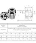Precision High Performance ER Spring Collet Set For Lathe Mill Tool With Tight Clamping Grip, high-quality steel construction.