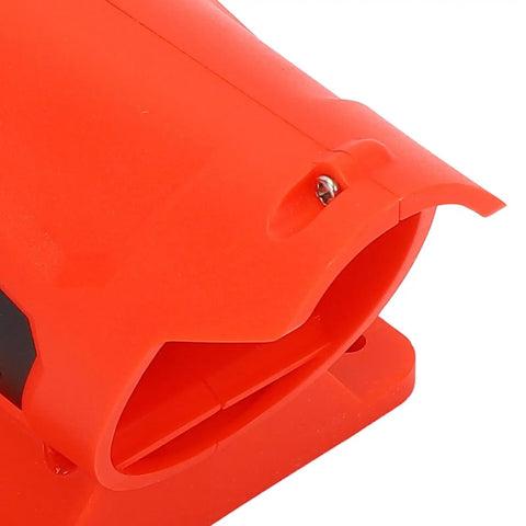 Close-up of orange ABS housing of 18V Battery Adapter And Conversion Kit With 12AWG Wire And 40A Capacity For Peg Perego Riding Toys RC Cars And Robotics