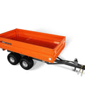 Orange 2 Ton Hydraulic Dump Cart With Tail Light For Farm And Garden Beefed Up Heavy Duty Dump Dumper Trailer DT4X8 Model