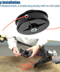 Trimmer Head Replacement For Echo Echomatic SRM210 SRM225 SRM230 SRM235 SRM2100 Straight Shaft Trimmers 21560070 Weed Wacker Head Durable ABS PVC Construction Easy Install And Reliable Performance shown during installation