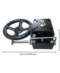 Manual Valve Actuator For Pneumatics With Handwheel And Lever Drive Shaft, 25 cm metal housing, compact mounting plate