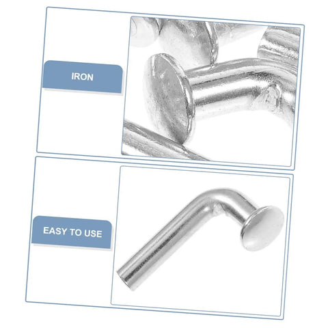 50 Piece Heavy Duty Pallet Rack Safety Pins J Clip showing steel drop pins with rounded ends and easy-to-use design.