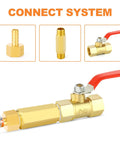 Connect system with brass fittings including Brass Long Nipple Set 1 Quarter Inch NPT Male To Male Hex Pipe Fittings 3 Inch Length