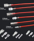 360-piece quick-splice spade connector kit: 2.8/4.8/6.3mm, male/female, insulated for car audio wiring