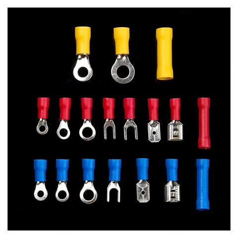 Check Out This Awesome 300 Piece Kit Of Assorted Full Insulated Wire Crimp Terminals And Spade Connectors With Butt Terminals For Solid Electrical Wiring Projects That Are Totally Rad And Easy To Use. Assorted insulated crimp terminals in red, blue, and yellow