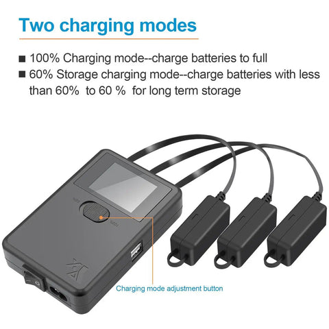 Fast USB Battery Charging Hub For Mini 3 Pro Drone, 3 Port Parallel Charger Recharging Three Batteries At Once