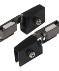 Self Closing Glass Door Hinge For 3 To 5 Mm Frameless Panels No Drill Installation Clamp Zinc Alloy Automatic Closing Hardware Black