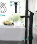 Rectangular Vessel Sink With Matte Black Faucet And Pop Up Drain 16 By 12 Inch Above Counter White Porcelain Ceramic Bathroom Basin Dope Combo Includes Water Line Hoses For Easy Install