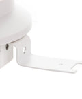 Close-up of White Solar Gutter Light With LED, No Wiring Needed, Auto On In Darkness, featuring mounting bracket and weatherproof design.