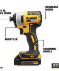 20V Max Compact Drill And Driver Power Tool Kit For Versatile Home Repair Built With Reliable Brushless Motor Fast Charging Battery And Comfort Grip Handle, showing ergonomic design and bright LED.