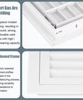 Hassle Free Removable Hvac Return Air Grille Vent Cover showing inert gas arc welding and thickened frame for durability.
