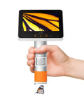 Kid-Friendly Handheld Microscope 100-1600X Portable Digital Magnifier, Lightweight Field Scope With 2600mAh Battery For Outdoor Study, Easy USB Power, Great For Plants, Rocks, Insects, And DIY Science Projects, hand-held view of butterfly wing
